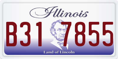 IL license plate B317855