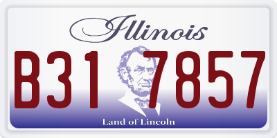 IL license plate B317857