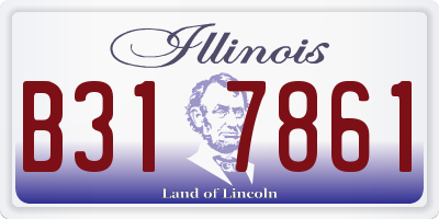 IL license plate B317861