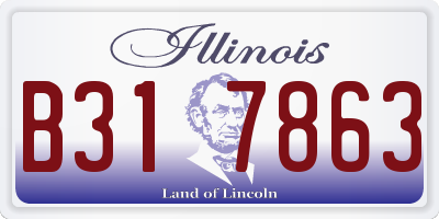 IL license plate B317863