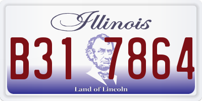 IL license plate B317864