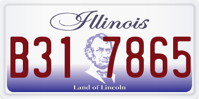 IL license plate B317865