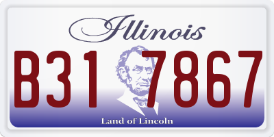 IL license plate B317867
