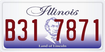 IL license plate B317871