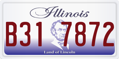 IL license plate B317872