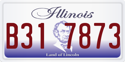 IL license plate B317873