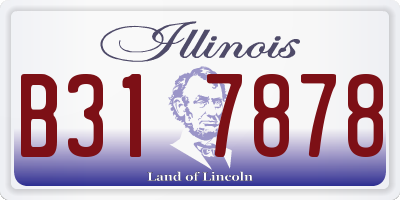 IL license plate B317878