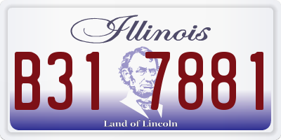 IL license plate B317881