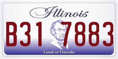 IL license plate B317883