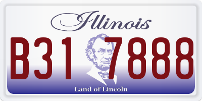 IL license plate B317888