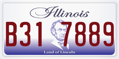 IL license plate B317889