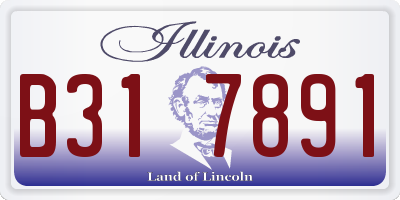 IL license plate B317891