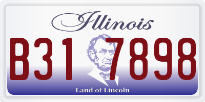 IL license plate B317898