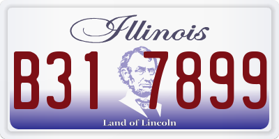 IL license plate B317899
