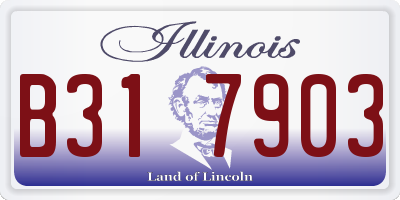 IL license plate B317903