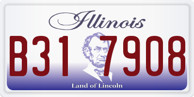 IL license plate B317908