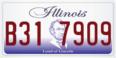 IL license plate B317909