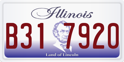 IL license plate B317920