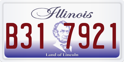IL license plate B317921