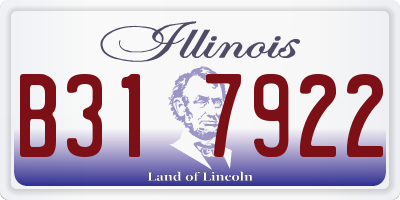 IL license plate B317922