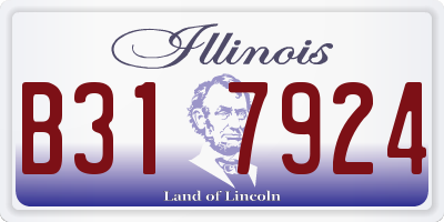IL license plate B317924