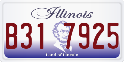 IL license plate B317925