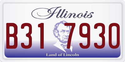 IL license plate B317930