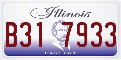IL license plate B317933