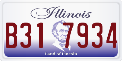 IL license plate B317934
