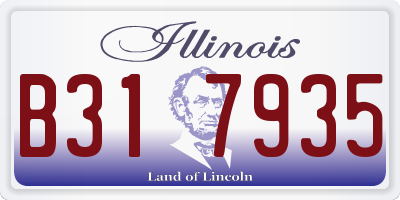 IL license plate B317935