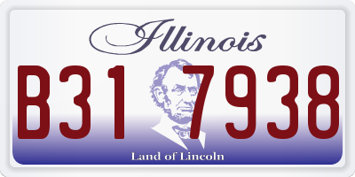 IL license plate B317938