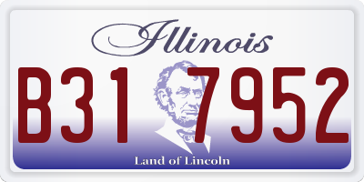 IL license plate B317952