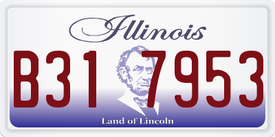 IL license plate B317953