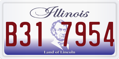 IL license plate B317954