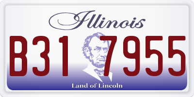 IL license plate B317955