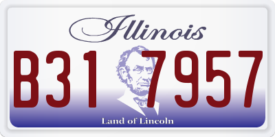 IL license plate B317957