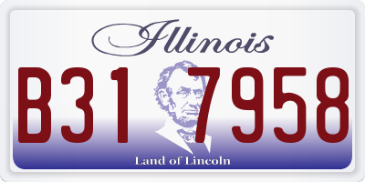IL license plate B317958