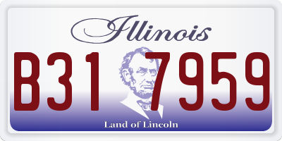 IL license plate B317959