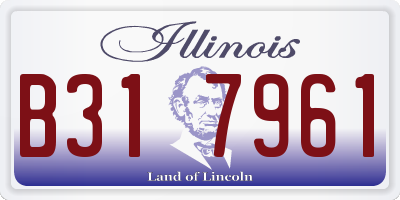 IL license plate B317961