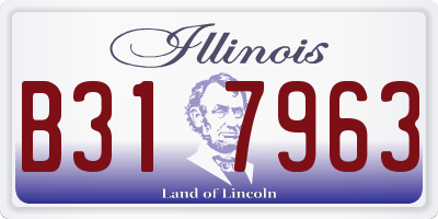 IL license plate B317963