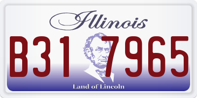 IL license plate B317965