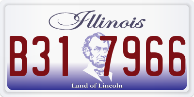 IL license plate B317966