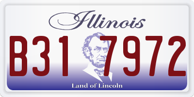 IL license plate B317972