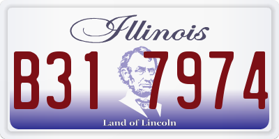 IL license plate B317974