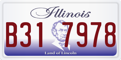 IL license plate B317978