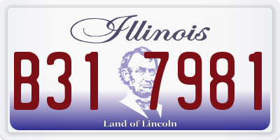 IL license plate B317981