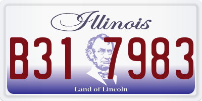 IL license plate B317983