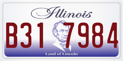 IL license plate B317984