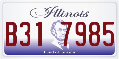 IL license plate B317985