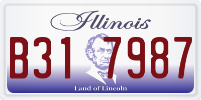 IL license plate B317987